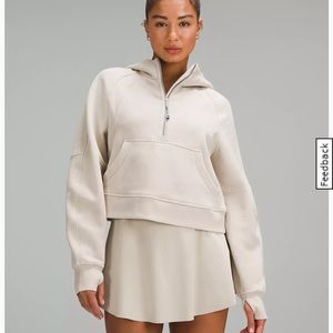 Lululemon Scuba Oversized Half Zip Hoodie Gold Zip